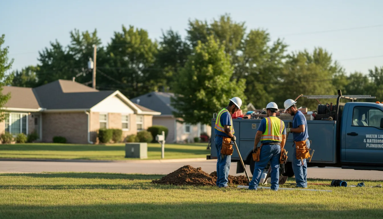 Residential water line and bathroom plumbing service in Yellow Springs, OH